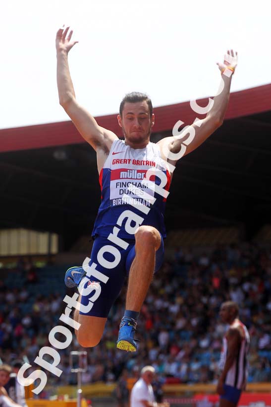 Mens long jump, Muller British Championships, Alexander Stadium, Birmingham. Photo: David T. Hewitson/Sports for All Pics